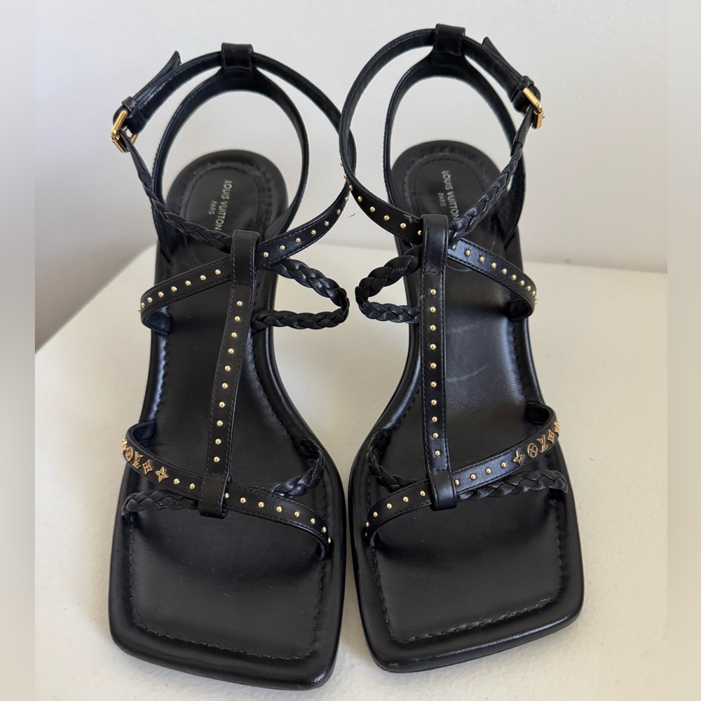 Louis Vuitton Calfskin Signature Ankle Strap Sandals - EUC - Women’s Size 40